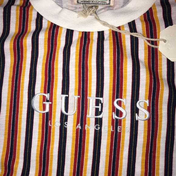 Guess Originals Vertical Stripe Tee Medium Men - Picture 4 of 5